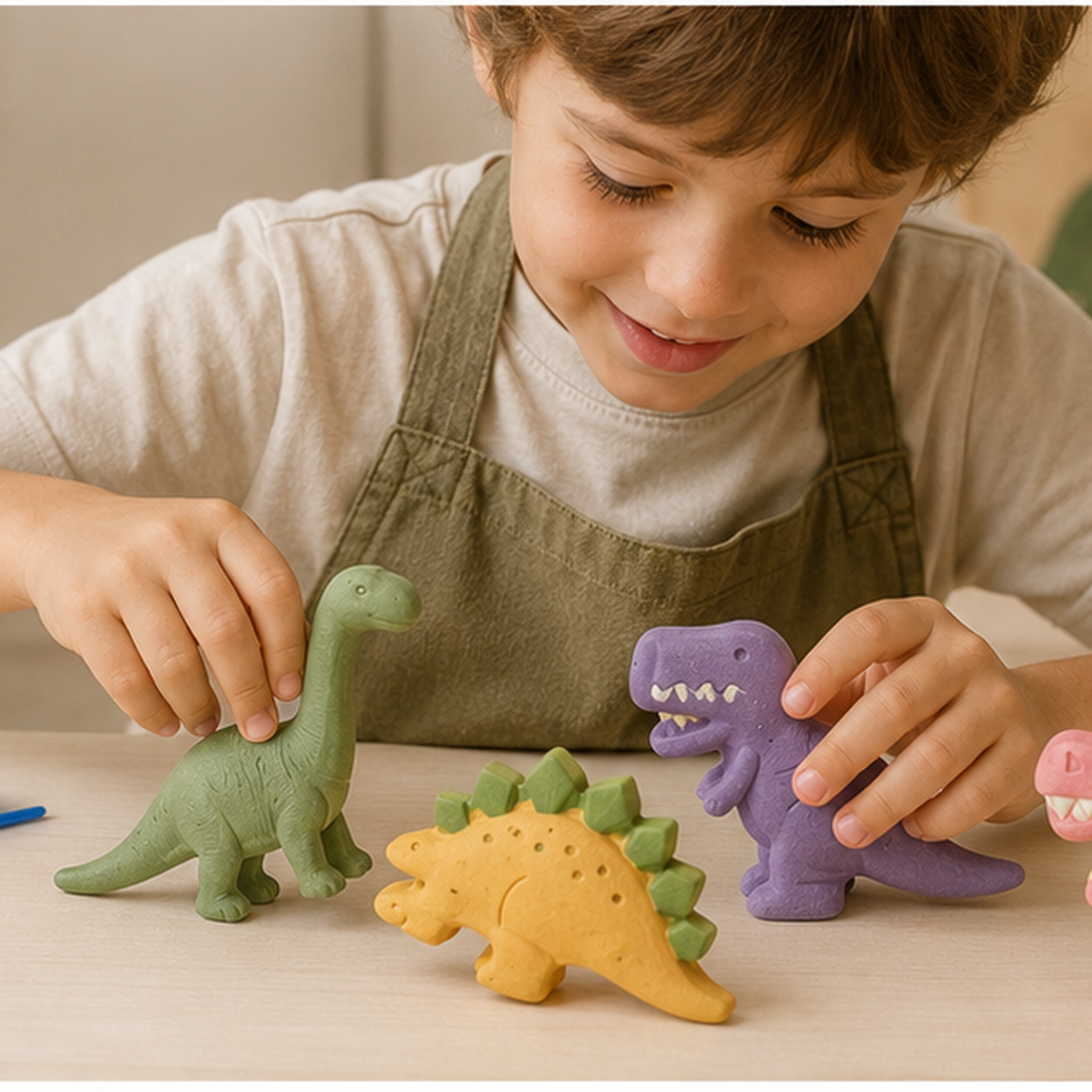 The Dino City kit in use