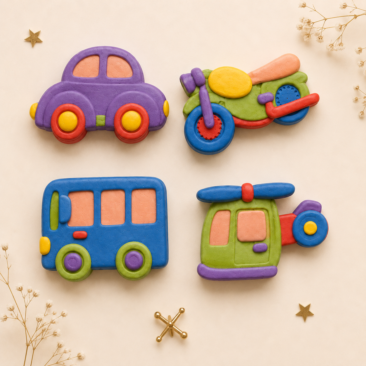 Vehicle Zoomer pieces, painted